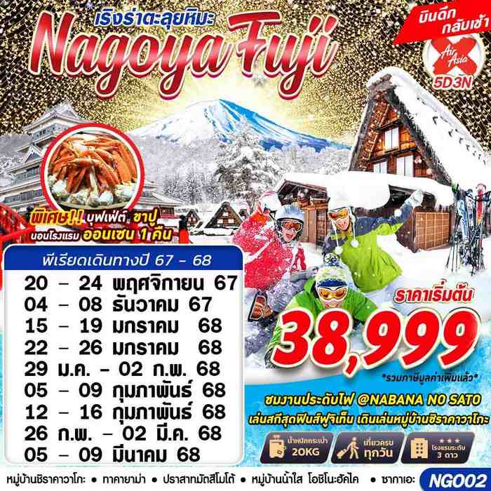 ทัวร์นาโกย่า FUJI WINTER ตะลุยหิมะ 5วัน 3คืน